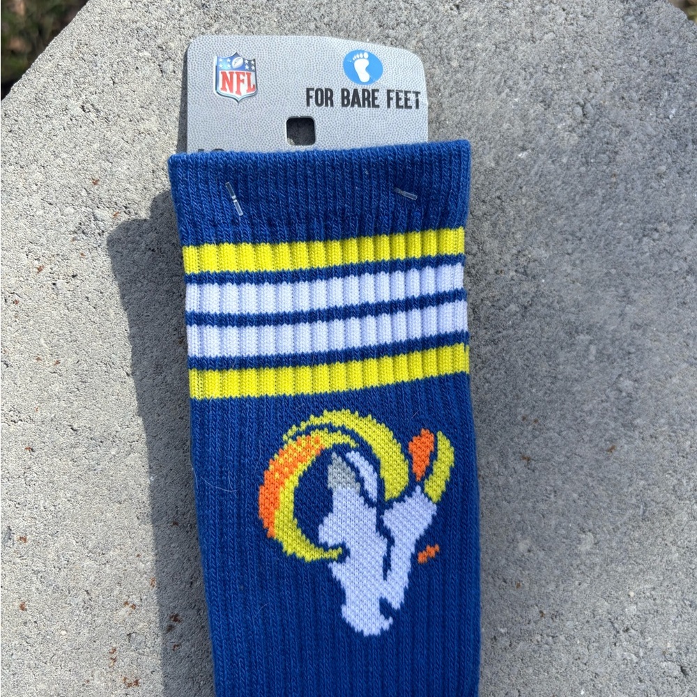 Los Angeles Rams Blue and Yellow Socks - Size 5-10 - Picture 3 of 4
